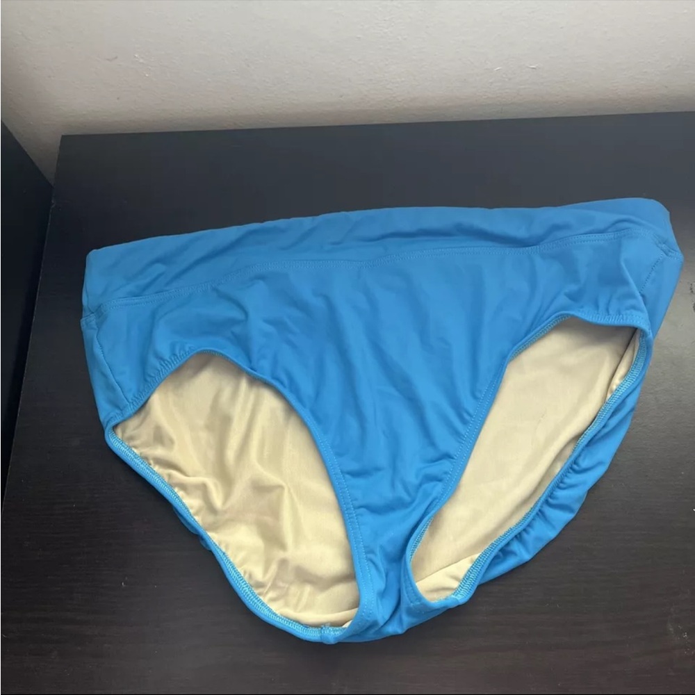 Lands End Blue Regular 18 Highrise Tummy Control SWIM BOTTOM 350185